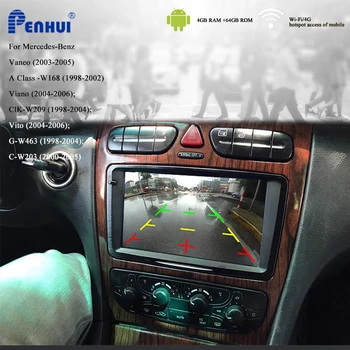 Carro DVD GPS para Mercedes Benz Classe C/W203 (2000-2005), O auto-Rádio Multimédia Player de Vídeo de Navegação GPS Android 10.0 Duplo Din