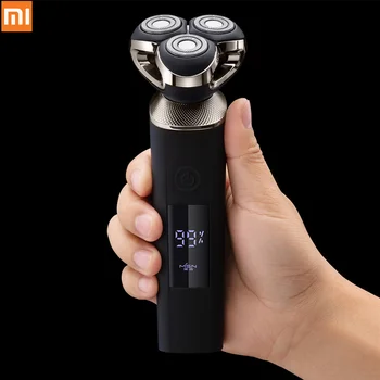 Xiaomi MSN máquina de barbear eléctrica de Três lâminas de barbear display LCD inteligente de controle automático de corpo inteiro de lavar roupa USB Tipo-C carregamento
