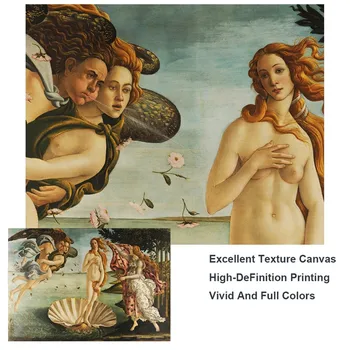O Nascimento de Vênus de Botticelli Lona Reproduções de Pinturas Na Parede de Arte Cartazes E Estampas Clássicas Imagens de Arte Cuadro