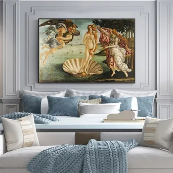 O Nascimento de Vênus de Botticelli Lona Reproduções de Pinturas Na Parede de Arte Cartazes E Estampas Clássicas Imagens de Arte Cuadro
