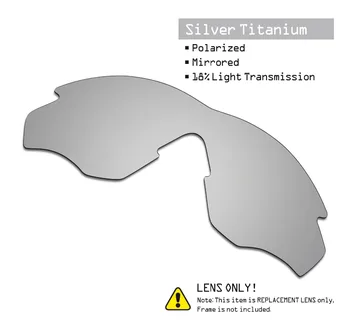 SmartVLT 2 Peças de Óculos de sol Polarizados de Substituição de Lentes para Oakley M2 Stealth Preto e Prata Titânio