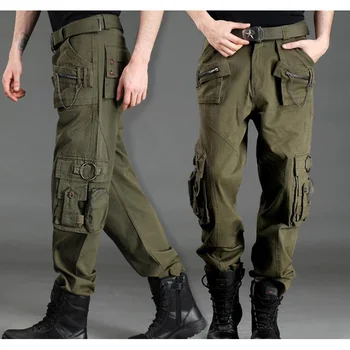 Moda Plus Size Unisex Carga Calças Casuais Jogger Mens De Calças De Militares Do Exército Verde Calças De Camuflagem Cavallari Táticas Calças