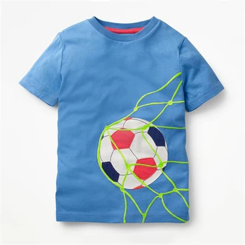O bebê Meninos Sólido T-shrit Crianças Algodão T-shirts de manga Curta Crianças Meninos Tops de Esportes Camisetas de Verão de Futebol de Meninas