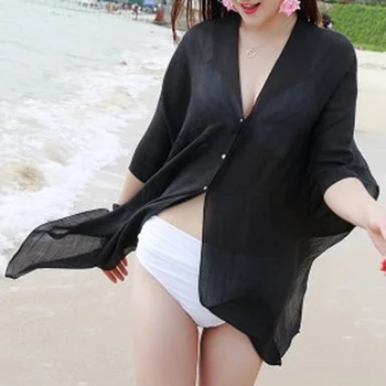 1 Capa*-Mulheres de Verão Sexy Biquini moda praia vestido de Praia bikini Swimwear Cobrir Poliéster Americanos e Europeus mulheres