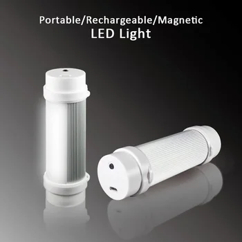 Acampamento Forte Luz Magnética de Emergência Lanterna de Campismo de 1,6 W Vermelho/Branco Piscando LED Tenda de Luz Recarregável USB de Campismo Luz