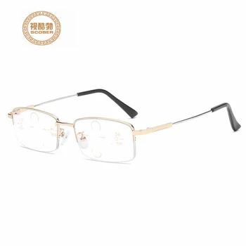 Multifocal progressiva Photochromism óculos de leitura homens zoom inteligente óculos de leitura mulheres muito perto de anti-azul presbiopia óculos