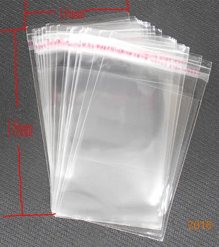 Bolsas 50pcs 16*18cm Claro Resealable Celofane/BOPP/Poli Sacos Transparentes Embalagem do OPP, Sacos de Plástico Auto-Adesivo de Vedação
