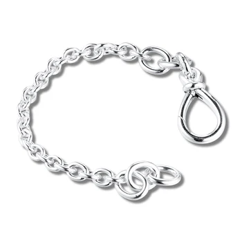 Robusto Infinito Nó Bracelete Chain para as Mulheres 925 Prata Esterlina da Jóia Encantos Jóias de Moda Conclusões