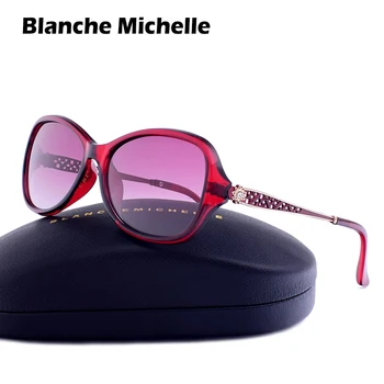 Blanche Michelle 2020 Praça Óculos de sol Polarizados Mulheres UV400 Designer da Marca Gradiente de Óculos de Sol oculos feminino Com Caixa