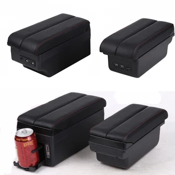 Para a TOYOTA RUSH apoio de BRAÇO em apoio de braço, caixa central de conteúdo de caixa de interior Braços de Armazenamento de carro-acessórios styling parte com USB