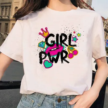 Engraçado Feministas Harajuku T-Shirt das Mulheres Feminismo Ullzang T-shirt Girl Power 90 Gráfico Tshirt Estética Grunge Superior Tees Feminino