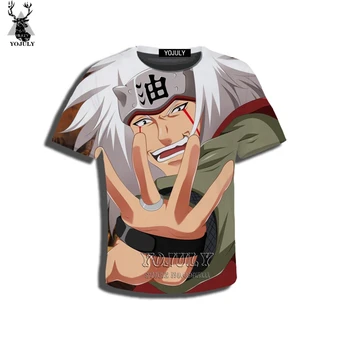 YOJULY Impressão 3D Garoto Anime Naruto, Sakura Uchiha Jiraiya Sai Crianças Camiseta de Verão T-shirt Menino Menina Tops Streetwear C81