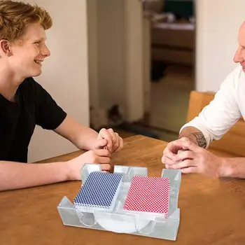 2 Deck 6 Deck de Rotação Jogando Cartas do Tabuleiro de jogo de tabuleiro Rotativo Rotativo de Cartão de jogo Bandeja Perfeito Cartão de jogo Organizador da ferramenta