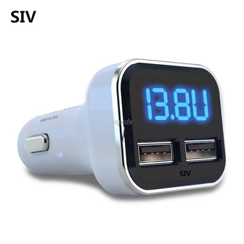 SIV 4.8, UM Dual USB Carregador de Carro Adaptador de Display de LED de Carregamento Rápido Para o iPhone Para Samsung Whosale&Dropship