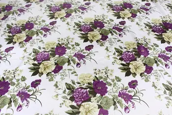 Impressão de flor de tecido de cetim Macio artesanato em costura Sateen tilda lenço de Tecido de seda impressa de DIY de costura fita de Tecidos