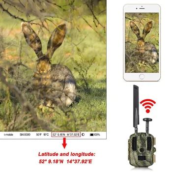 Caça Câmera GPS 4G Scout Guarda de Visão Noturna Caçador Câmara Chasse Infravermelho Jogo Wild Trilha Foto Armadilhas para a Câmara De Caza Chasse