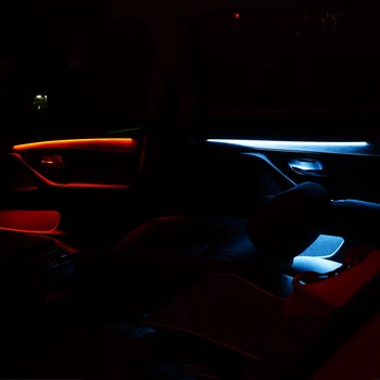 Interior do carro DIODO emissor de Ambiente da Porta Taças de Luz Listras Atmosfera de Luz Com 2 Cores Para o BMW Série 5 F10 F11 F18 Acessórios do Carro