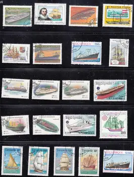 Novo 50Pcs/Monte Barco de Vela de Navio Diferente De Muitos Países que NÃO Repita os Selos Postais não utilizados para a Coleta de
