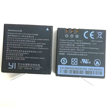 Original Para Xiaomi YI 4K Bateria AZ16-1 USB LCD Carregador Dual Câmera, Ação 2 4k+ Lite Acessórios 1400mAh Bateria Recarregável