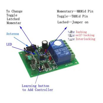 LEORY de RF sem Fio de 2 Canais, o Sistema de Controle Remoto do Módulo Switch com a Shell 12V 10A 315MHz código de Aprendizagem LEVOU para Casa Inteligente