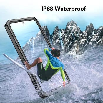 Nadar Impermeável, Dustproof Caso para Samsung Galaxy S20 Plus Ultra Caso Poeira Nadar a Prova de Capa para Samsung S20+ 360 Proteger Coque