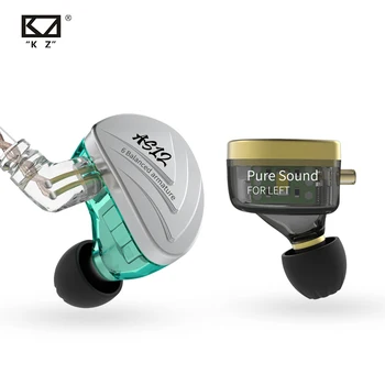 KZ AS12 6BA Unidade Unidades De Ouvido Fone de ouvido 6 Equilibrada Armadura APARELHAGEM hi-fi de Monitoramento de Fone de ouvido Fones de ouvido Auricular KZ AS16 AS10 ZS10 CCA C16