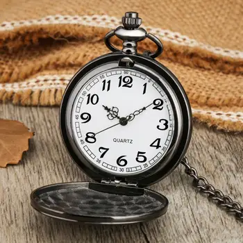 Vintage Quartzo Relógio De Bolso De Jesus Padrão De Flip Minimalista Mostrador Branco Oco Mãos Prática Grosso Pingente Coleção De Relógios