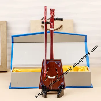 Miniatura Morinhuur Réplica do Modelo com o Caso de Mini Matouqin Mini Instrumento Musical Ornamentos Chinês Tradicional Presentes