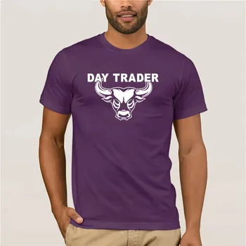 Homens quentes da diversão casual T-shirt de impressão 2020 Comerciante de Dia Bitcoin Camisas de Wall Street Mad Mercado de Ações o Dinheiro Curto moda de T-shirt dos homens