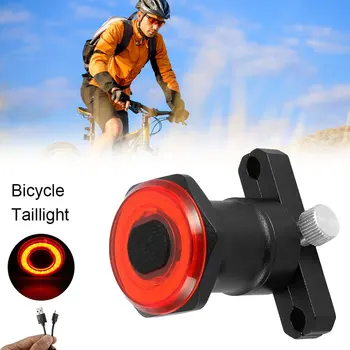 Bicicleta lanterna traseira Sentar-se Tubo de Almofada de Luz Recarregável USB Luzes da Bicicleta Três Modos de Flash Automático Interruptor