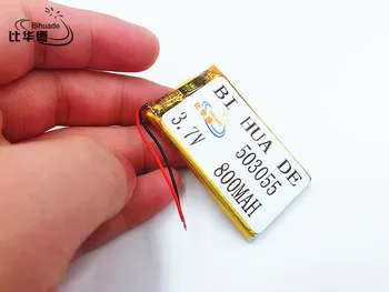 Li-Po De 3,7 V,800mAH,503055 de polímero de lítio ion / Li-íon da bateria para o GPS,mp3,mp4,mp5,dvd,modelo de brinquedo