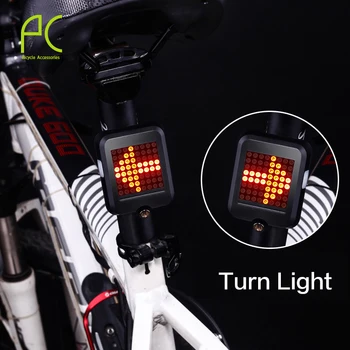 PCycling Bicicleta Inteligente Virar lanterna traseira Sinal de Luz da Luz de Freio Lâmpada de Projeção 64 LED Infravermelho Luz de Advertência de Acessórios