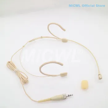 MiCWL Direita e para a Esquerda Face Auricular Cardióide Microfone Sennheiser sem Fio sk100 sk300 G2 G3 G4 Estéreo de 3,5 mm de Bloqueio Navio Livre