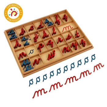Montessori Material Cursiva Móveis Alfabeto Ensino De Língua Aids Brinquedo Do Bebê Pré-Escolar Das Crianças Brinquedo