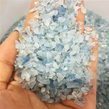 100g de água-marinha Natural de pedras de Cristal de Quartzo Varinha de Pontos de Cura pedra preciosa Varinha de feng shui, cristais
