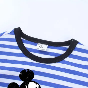 A Disney para crianças de manga curta t-shirt de algodão t-shirt do Mickey padrão de distribuição de meninos e meninas tops camisa de crianças t-shirt de verão