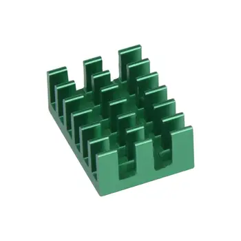 10 - 500 Conjunto de Dissipador de Calor de Alumínio de Refrigeração Pia Cooler Dissipador de calor 3Pcs Kit Radiador Para o Raspberry Pi 4B Verde
