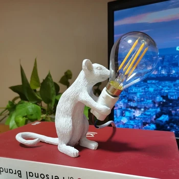 SELETTI Moderno Resina Mouse Lâmpada da Tabela do DIODO emissor de E12 mouse Candeeiros de Mesa Secretária Nórdicos Crianças de Decoração de Quarto de LED Luzes da Noite EU/AU/EUA/reino UNIDO Plug