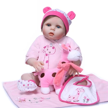 NPK de Corpo Inteiro de Silicone Reborn Baby Doll crianças Playmate de Presente Para Meninas Menina Viva Brinquedos Macios Para Buquês Boneca Bebes Reborn