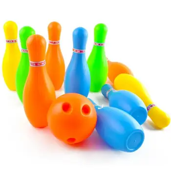 11CM de Plástico cor de boliche crianças 's de esportes coberta de quebra-cabeça do bebê da família educação de infância brinquedos LYQ