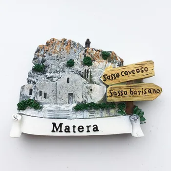 Criativo Matera Decoração Ímãs de Geladeiras da Itália, da Cidade de Milão, Roma, Veneza, Florença Sicília, de Gênova Marco Lembrança