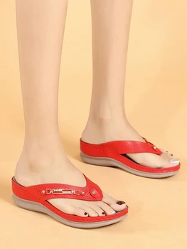 Mulheres de Verão do Dedo do pé Aberto Confortáveis Sandálias Super Macio Premium Ortopédicos, de Salto Baixo, Andando de Sandálias de Transporte da Gota de Dedo do pé de Corrector Cusion