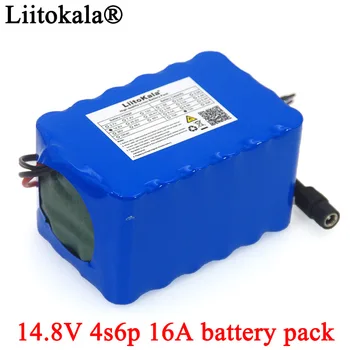 Liitokala 14.8 V 12Ah 4s6p 18650 li-iom bateria noite de pesca Lâmpada aquecedor mineiro amplificador de baterias com a BMS