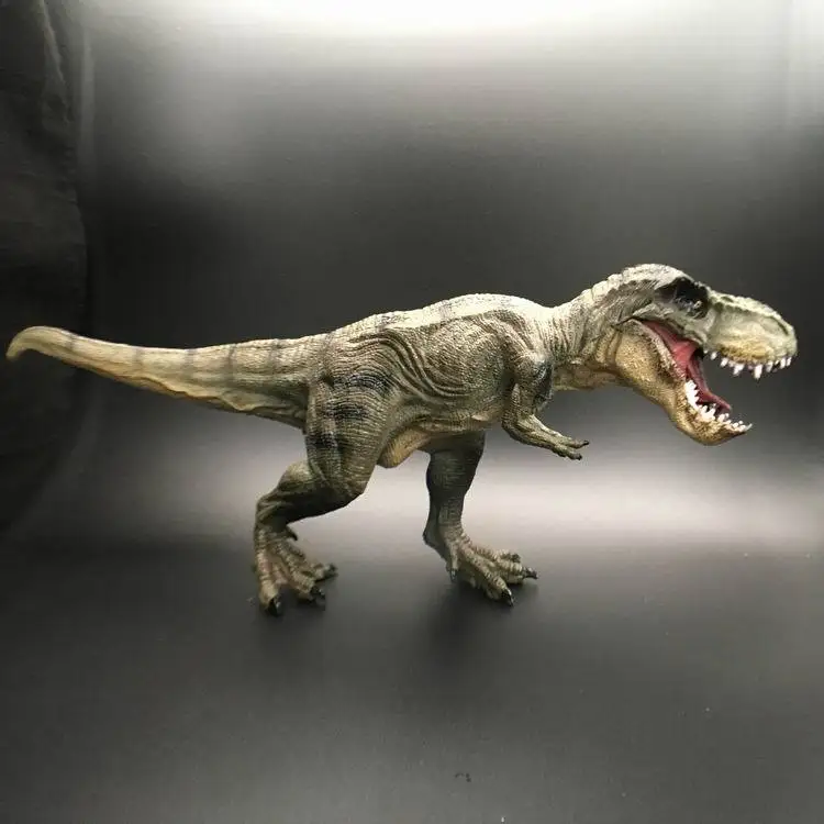 Tamanho Grande Pé De Dinossauro Figuras Realistas Olhar De Plástico Sólido Tiranossauro Rex Modelos De Boca Pode Se Mover De Dinossauros De Brinquedos