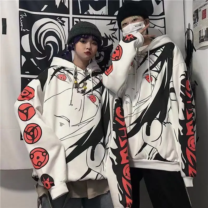 Moda masculina 3d sangue roda de olho impresso hoodies naruto harajuku  unisex capuz anime streetwear casual macho casacos de moletom / Roupas  Femininas ~