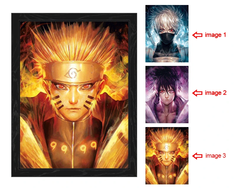 Quadro 3D Lenticular: Naruto Uzumaki & Hinata Hyuga: Naruto