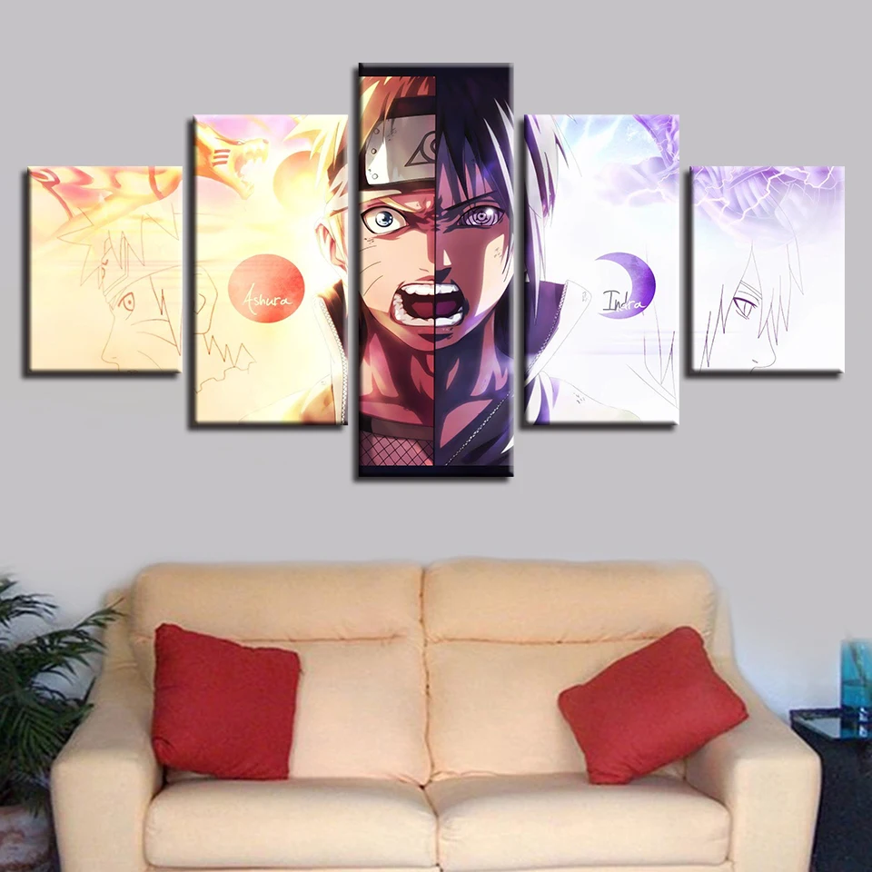 Pôster de personagens de anime Naruto, impressão de arte de parede